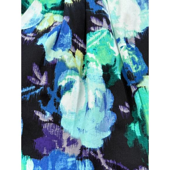 Eliza J Dress Floral Watercolor One Shoulder Size 4 (069) - Picture 3 of 12
